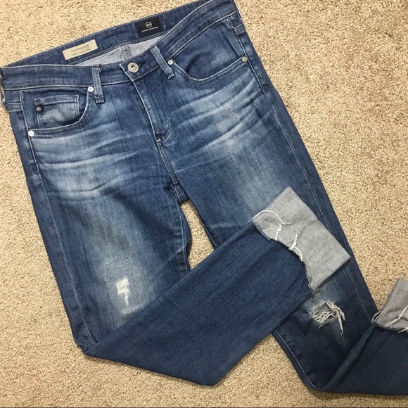 Ag Adriano Goldschmied Denim - AG The Stevie Slim Straight Cuffed Jeans Size 26